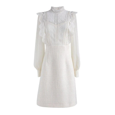 Beżowa Sukienka Vintage Z Lat 30