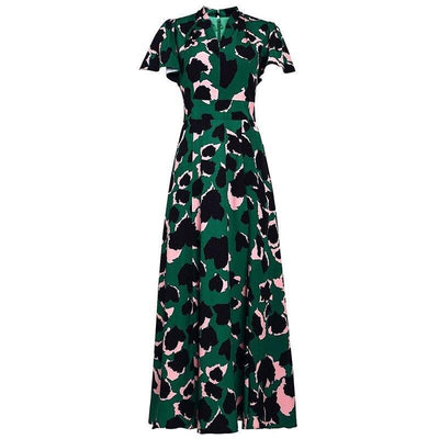 Bawełniana Sukienka Vintage Z Lat 40. XX Wieku