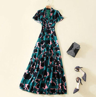 Bawełniana Sukienka Vintage Z Lat 40. XX Wieku