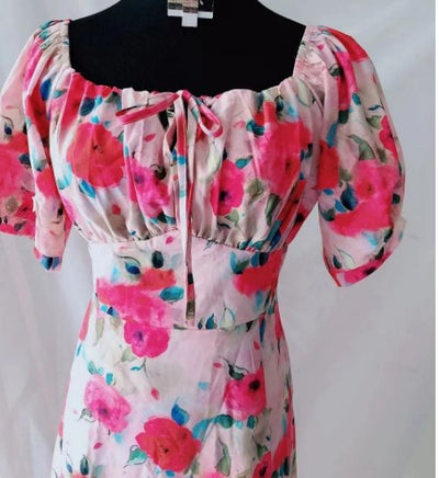 Kwiecista Sukienka Vintage Z Lat 40. XX Wieku