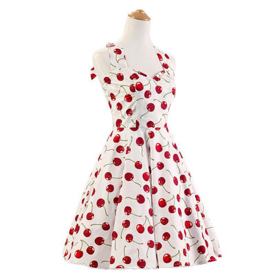 Wiśniowa Sukienka Vintage Z Lat 50
