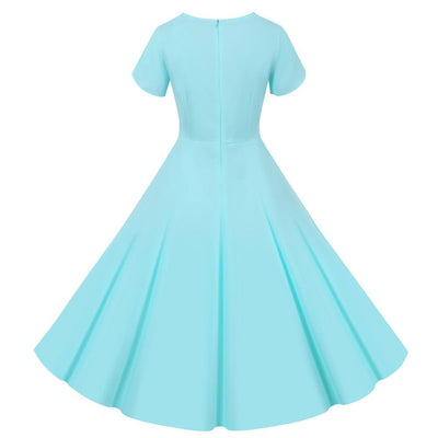 Guziki Vintage Dress Niebieski