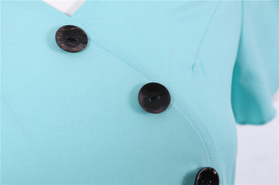 Guziki Vintage Dress Niebieski