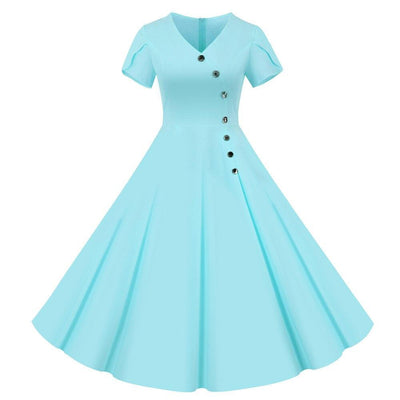 Guziki Vintage Dress Niebieski