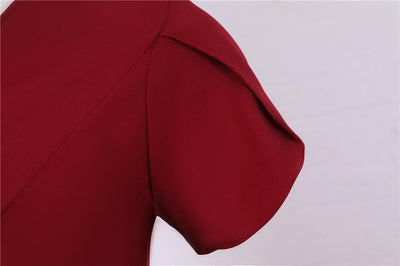 Bordowa Sukienka Vintage Zapinana Na Guziki