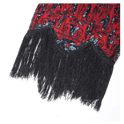 Czerwona Sukienka Vintage Charleston