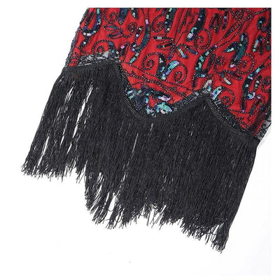 Czerwona Sukienka Vintage Charleston