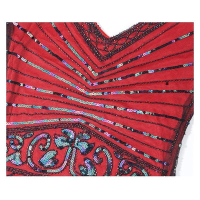 Czerwona Sukienka Vintage Charleston