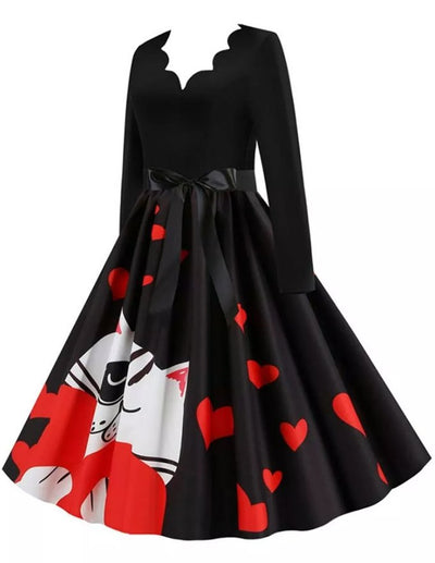 Sukienka Vintage Z Kotem