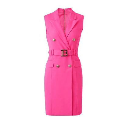 Sukienka Ołówkowa W Stylu Vintage Z Lat 40. Fuschia