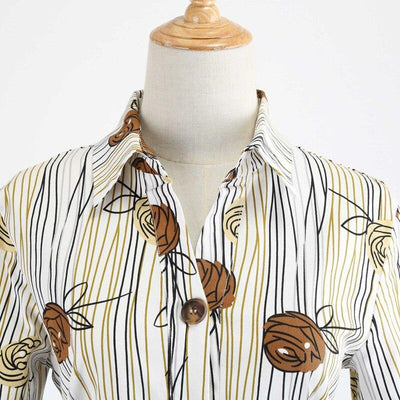 Vintage Dress Rysunek Długie Rękawy