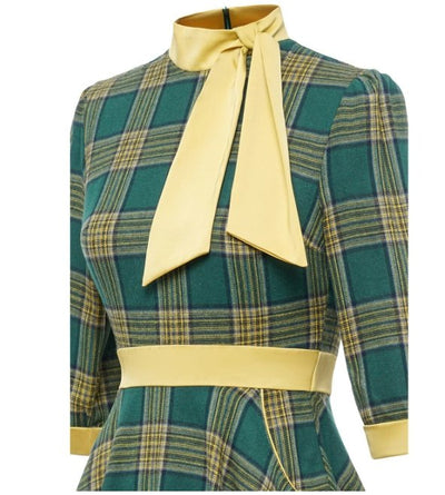 Zielona Elegancka Sukienka Vintage