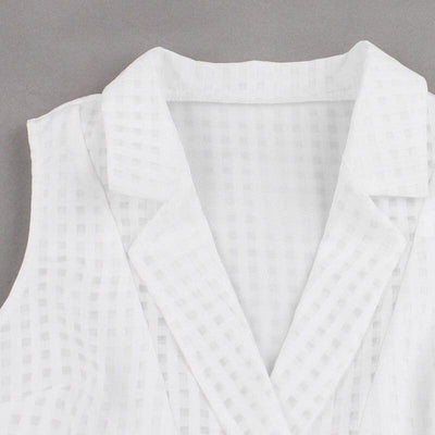 Biała Sukienka Vintage Plus Size