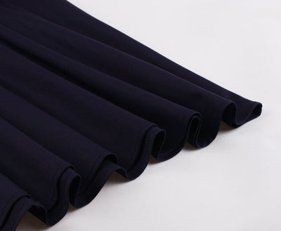 Granatowa Sukienka Vintage Plus Size Z Dekoltem W Szpic