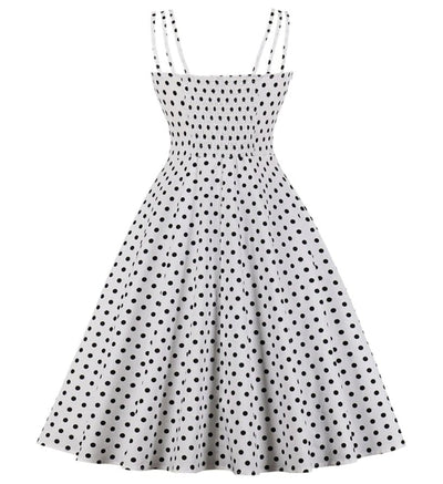 Biała Sukienka Rockabilly Plus Size Vintage