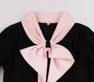 Czarna Sukienka Vintage W Kratkę