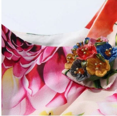 Sukienka W Stylu Vintage W Kwiaty