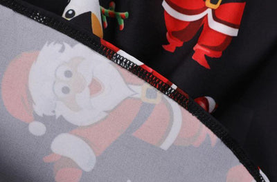 Czarna Świąteczna Sukienka Vintage Plus Size