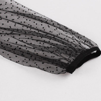 Sukienka Vintage W Czarne Kropki