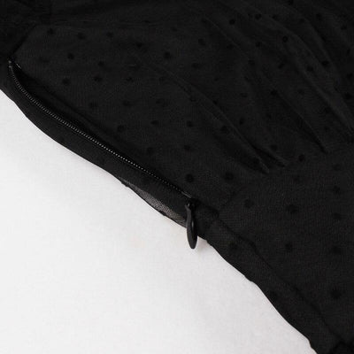 Sukienka Vintage W Czarne Kropki