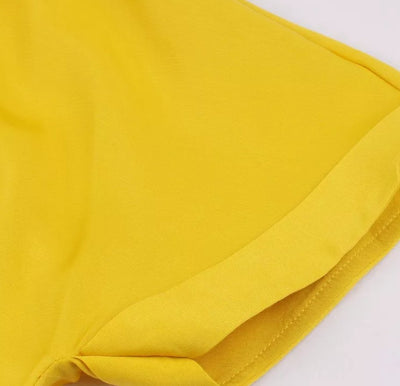 Żółta Sukienka Pin Up W Stylu Vintage