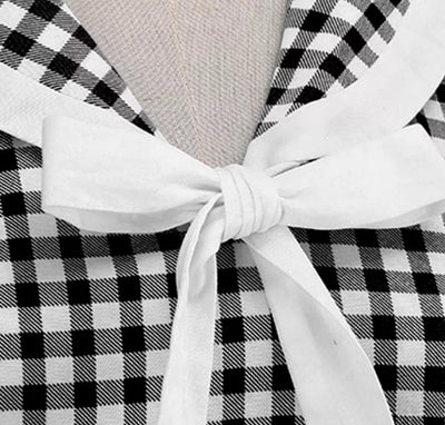 Czarna Sukienka Pin Up W Kratkę Vintage