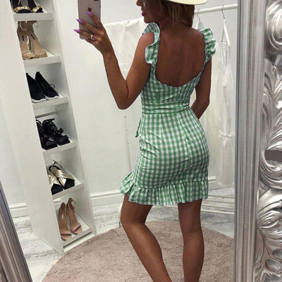 Zielona Plażowa Sukienka Vintage