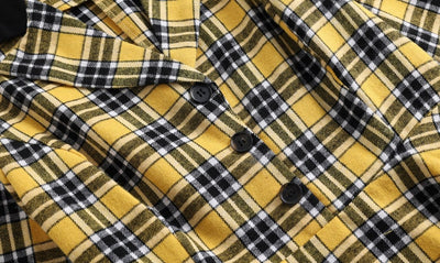 Sukienka Vintage W Żółto-Czarne Paski