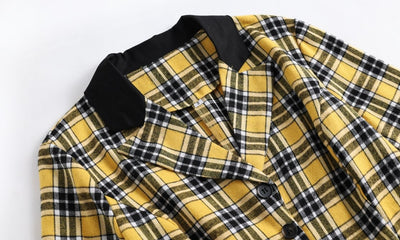 Sukienka Vintage W Żółto-Czarne Paski