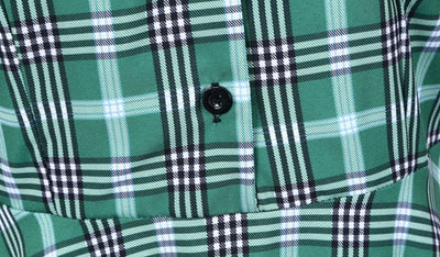 Sukienka Vintage W Zielono-Czarne Paski