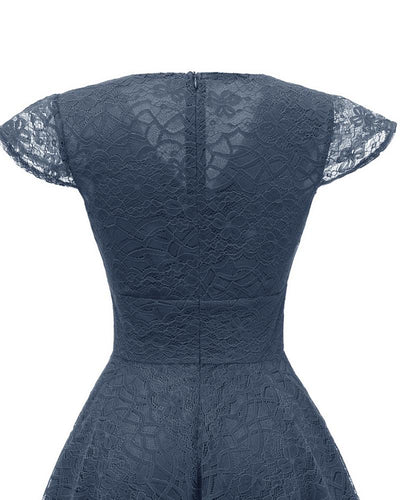 Granatowa Sukienka Vintage Na Przyjęcie