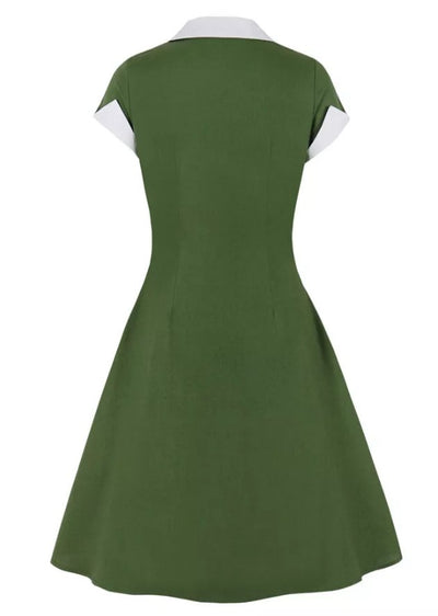 Zielona Sukienka Rockabilly Z Lat 50