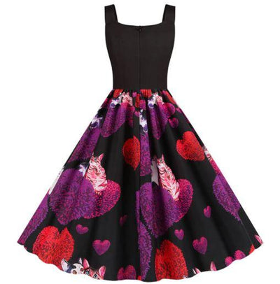 Vintage Czarne Koty Walentynkowe