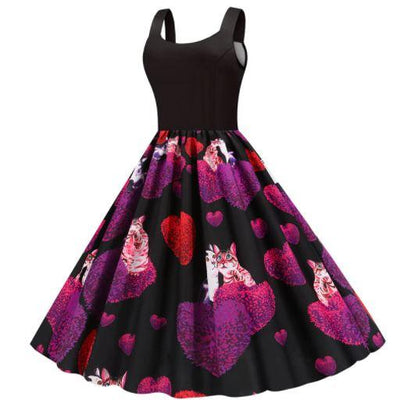 Vintage Czarne Koty Walentynkowe