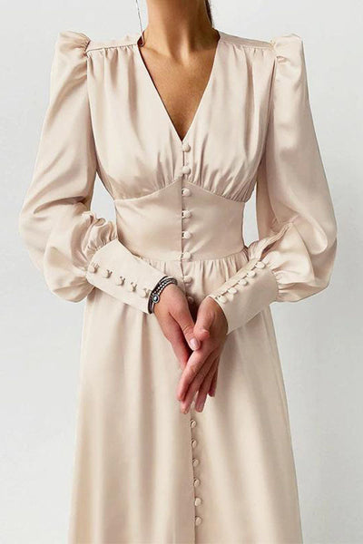 Satynowa Sukienka W Stylu Vintage