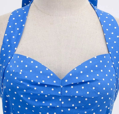 Niebieska Seksowna Sukienka Pin Up W Stylu Vintage