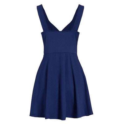 Granatowa Sukienka Typu Swing W Stylu Vintage