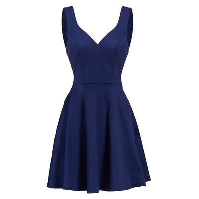 Granatowa Sukienka Typu Swing W Stylu Vintage