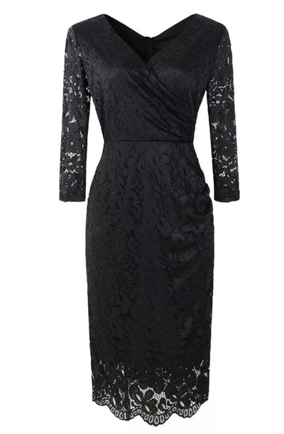 Czarna Dopasowana Sukienka Vintage