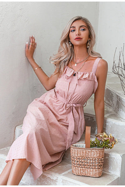 Sukienka Vintage W Kolorze Brudnego Różu