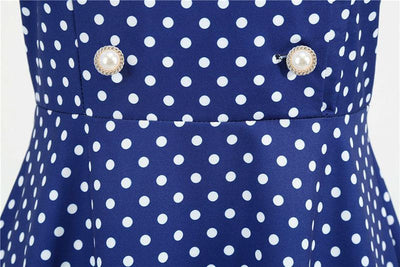 Czarująca Niebieska Sukienka Z Lat 50