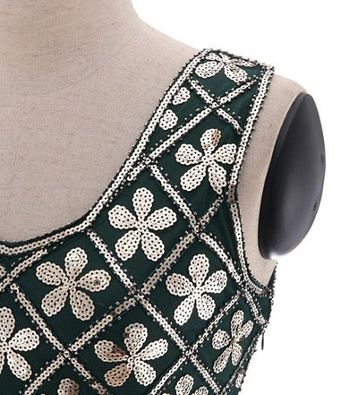 Złota Sukienka Vintage Plus Size Z Lat 20. XX Wieku