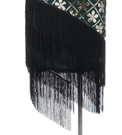 Zielonozłota Sukienka Vintage Plus Size Z Lat 20. XX Wieku