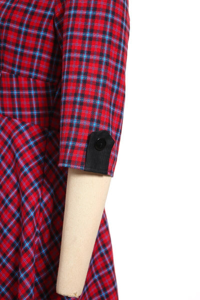 Czerwona Zimowa Sukienka Vintage