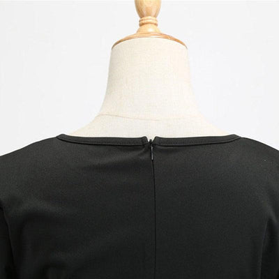 Sukienka Vintage Z Długim Rękawem