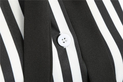 Czarno-Biała Sukienka W Stylu Retro