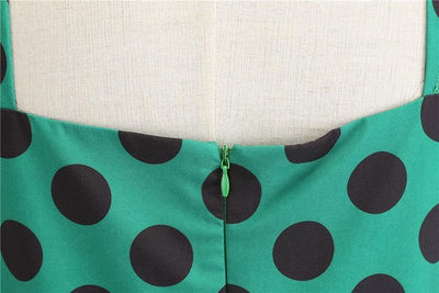 Sukienka Vintage Rockabilly Zielony Groszek