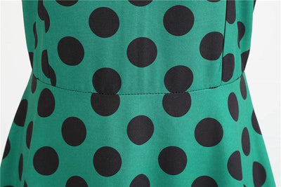 Sukienka Vintage Rockabilly Zielony Groszek