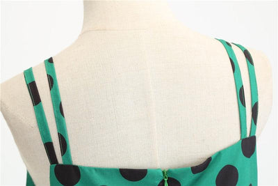 Sukienka Vintage Rockabilly Zielony Groszek