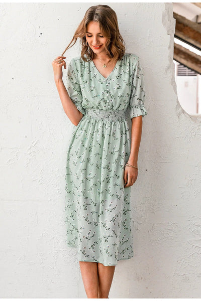 Sukienka Midi W Stylu Vintage